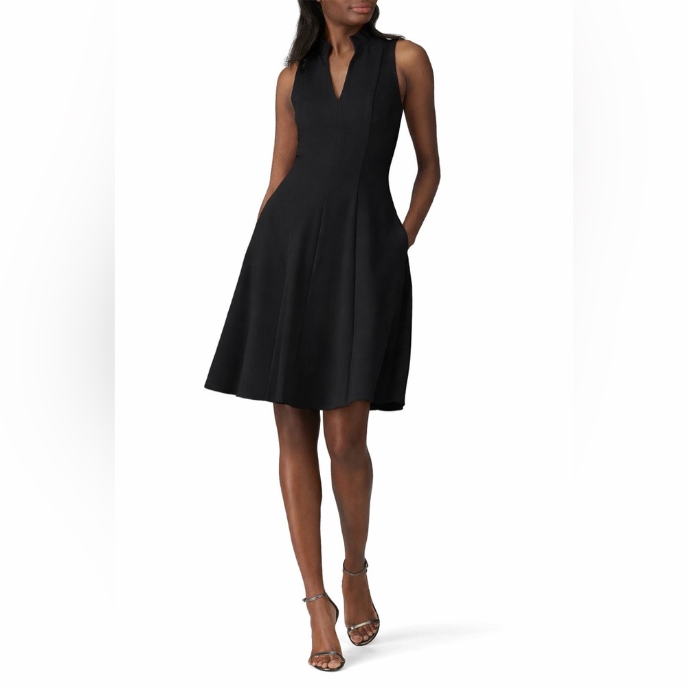 NWT BLACK HALO Antoinette Fit & Flare Black Sleeveless Mini Dress Size 4